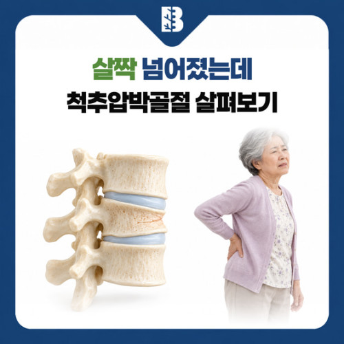 은평구신경외과 척추압박골절, 가볍게 주저앉은 뒤 허리가 계속 아프다면